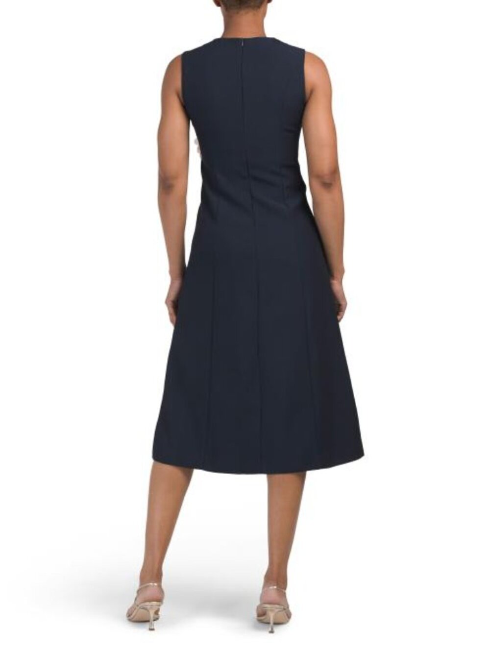DALIA MACPHEE Sleeveless 3d Floral Midi Dress - Picture 2 of 3